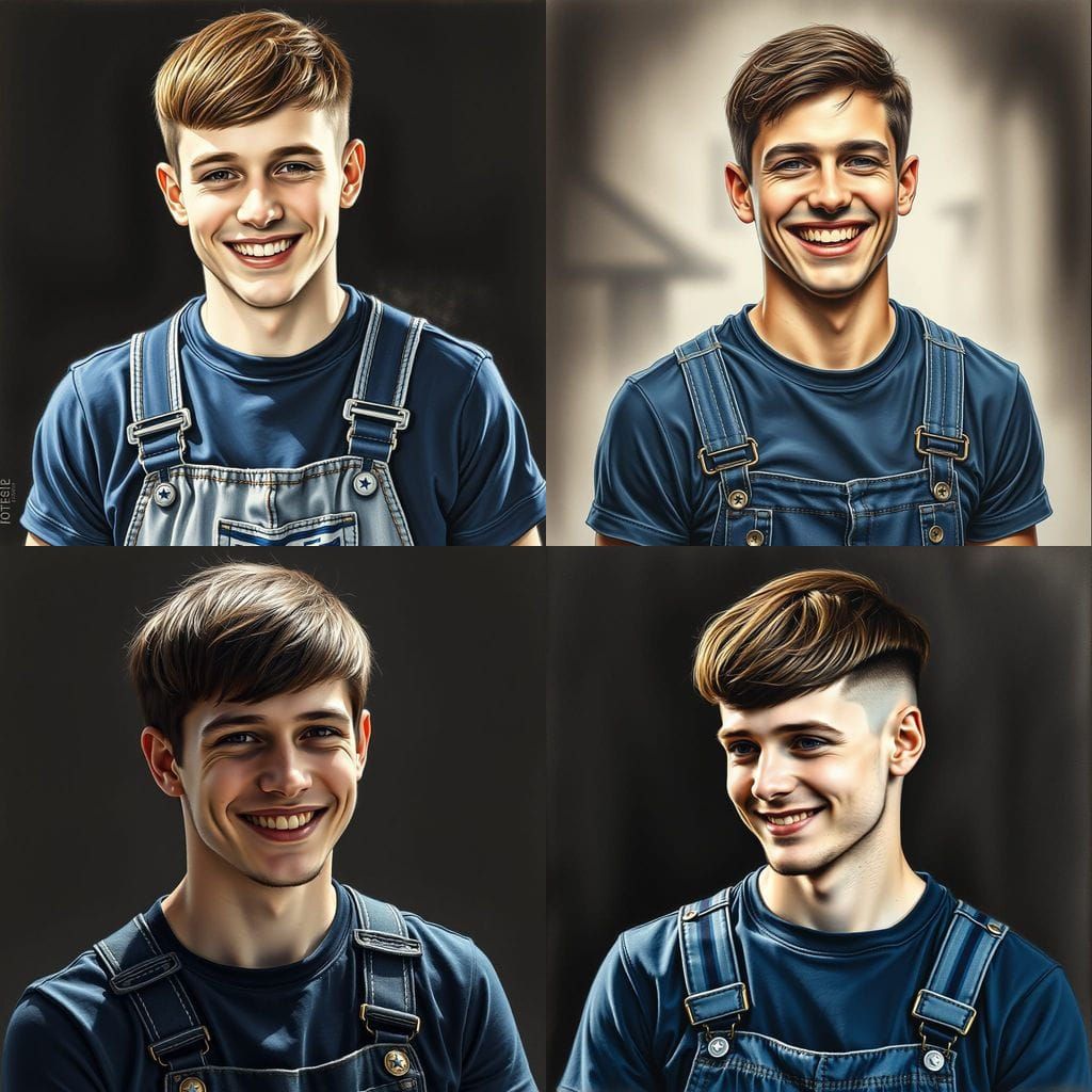 Man in Hickory Overalls and All Stars