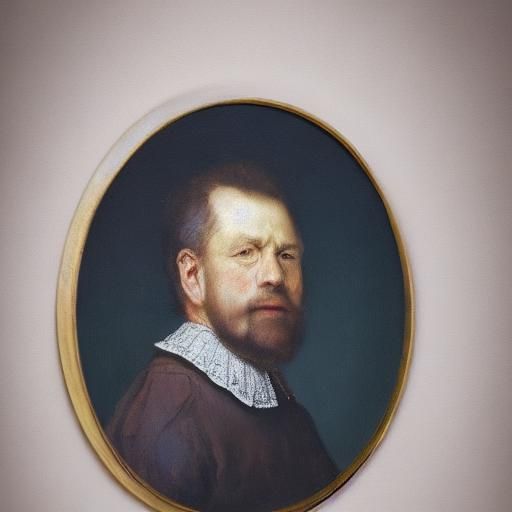 Warm Portrait of Handsome Dutch Man in Golden Age Style