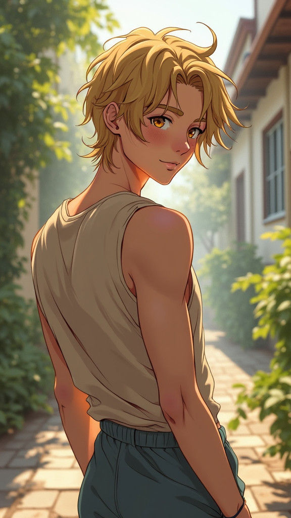 Ethereal Androgynous Figure in Studio Trigger Style