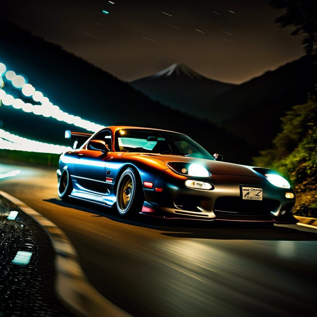 Mazda RX-7 FD Drifting on Japanese Roads
