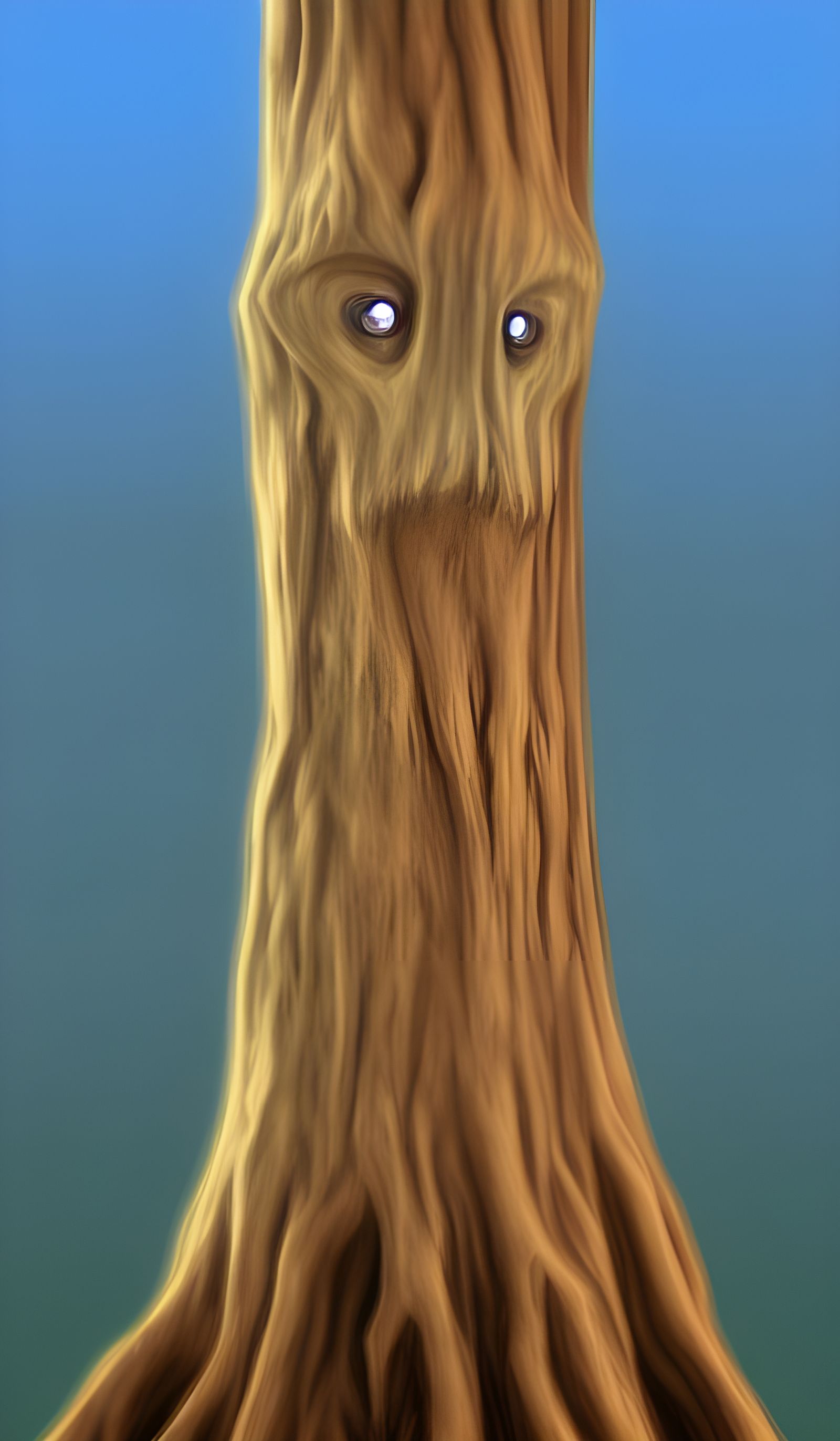 Photorealistic Old Tree Ghost Concept Art
