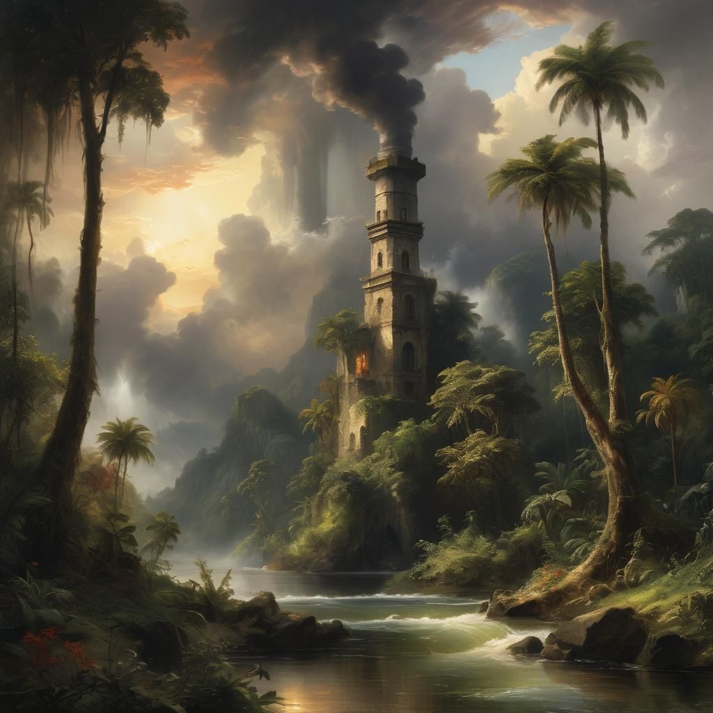 Industrial Building in Tropical Rainforest: Moran Style