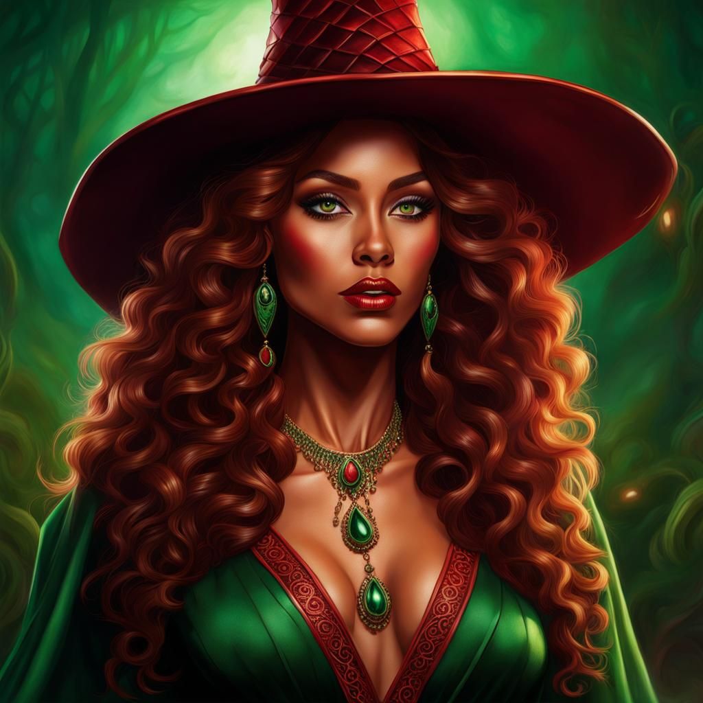 Fantasy Woman with Scales and Horns Portrait