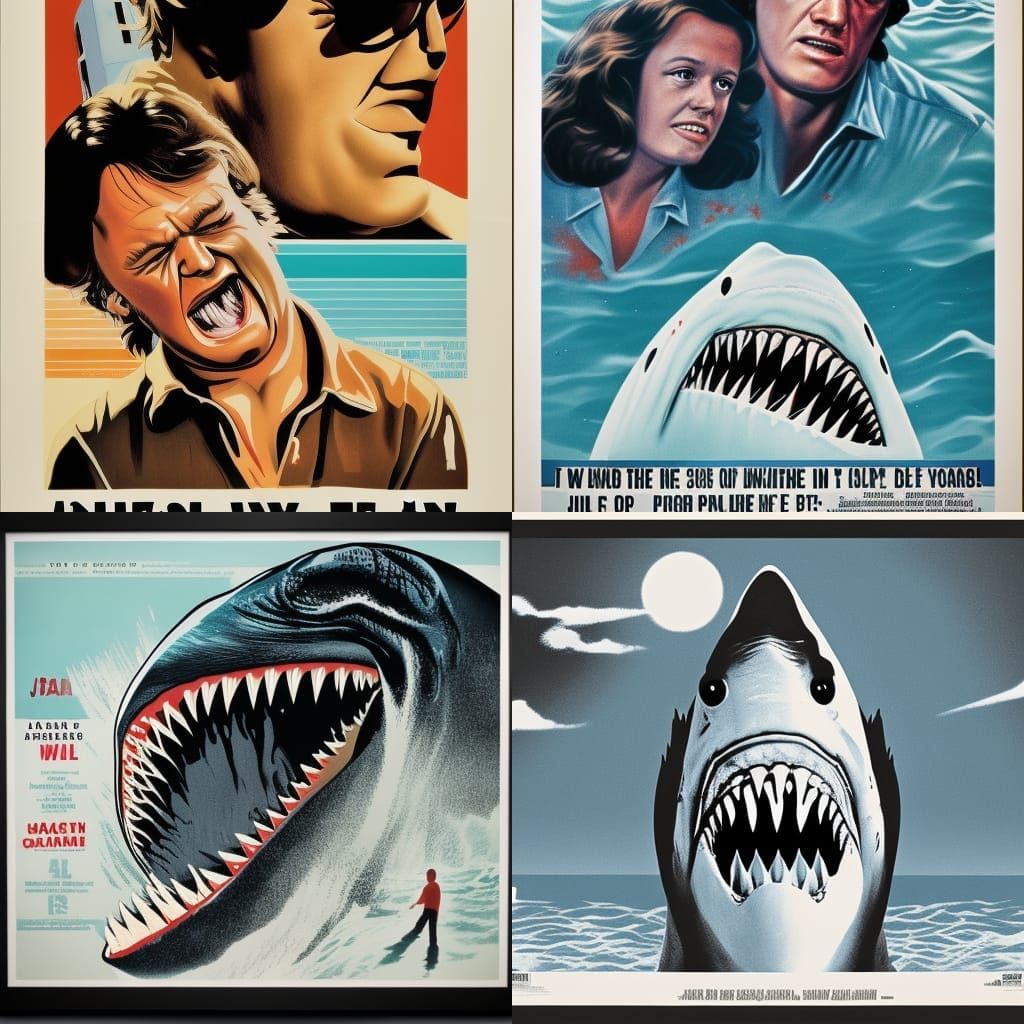 Recursive Jaws Movie Poster Design