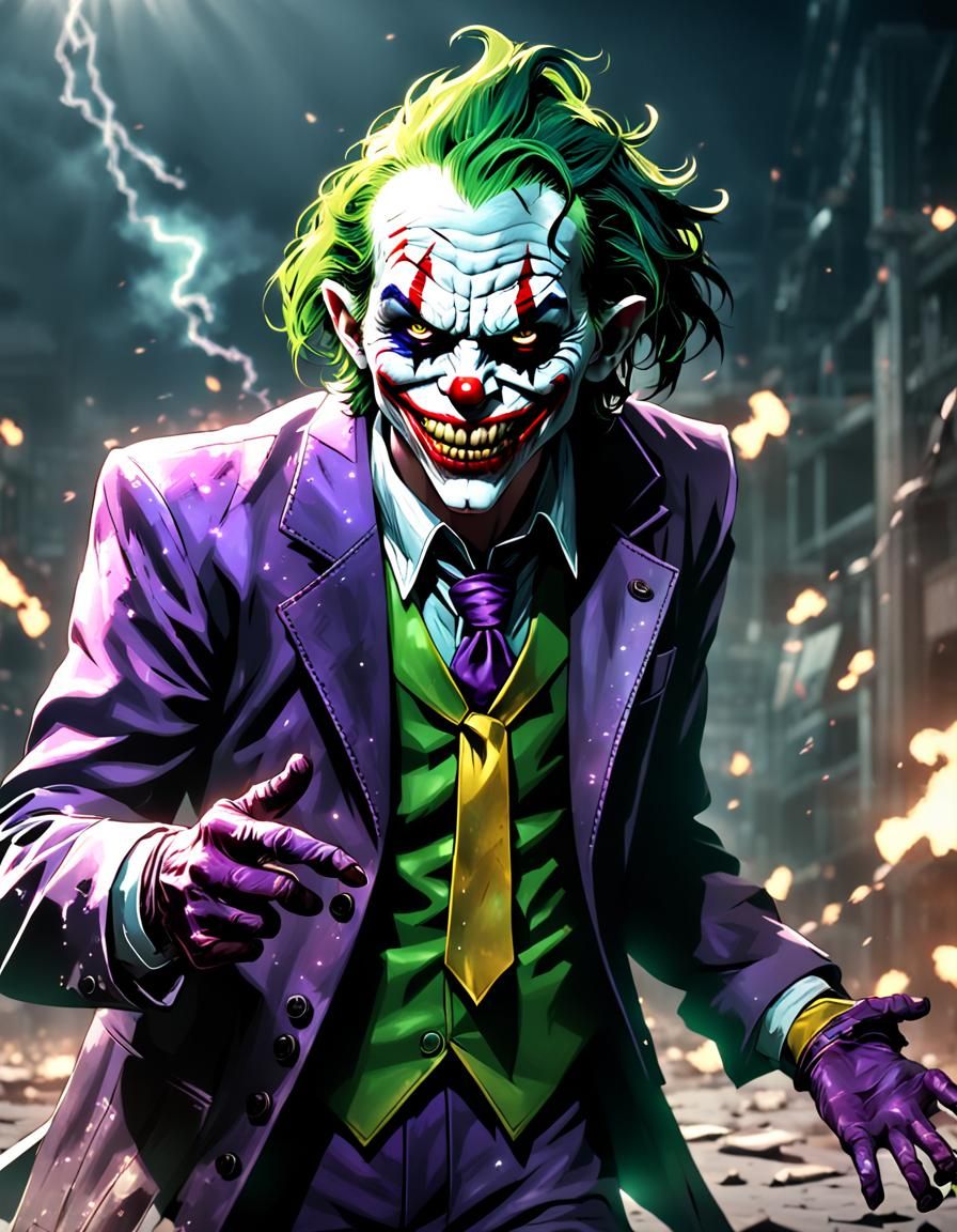 Menacing Demon Joker in High Resolution Horror Art