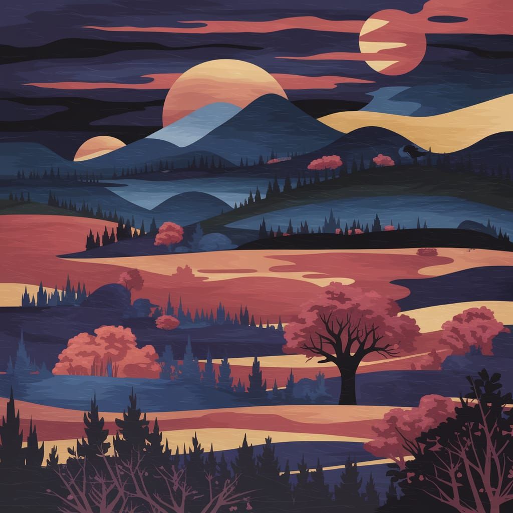 Pastoral Landscape Painting