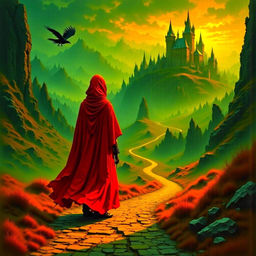 A Traveler Stands at the Threshold of a Mystical Realm