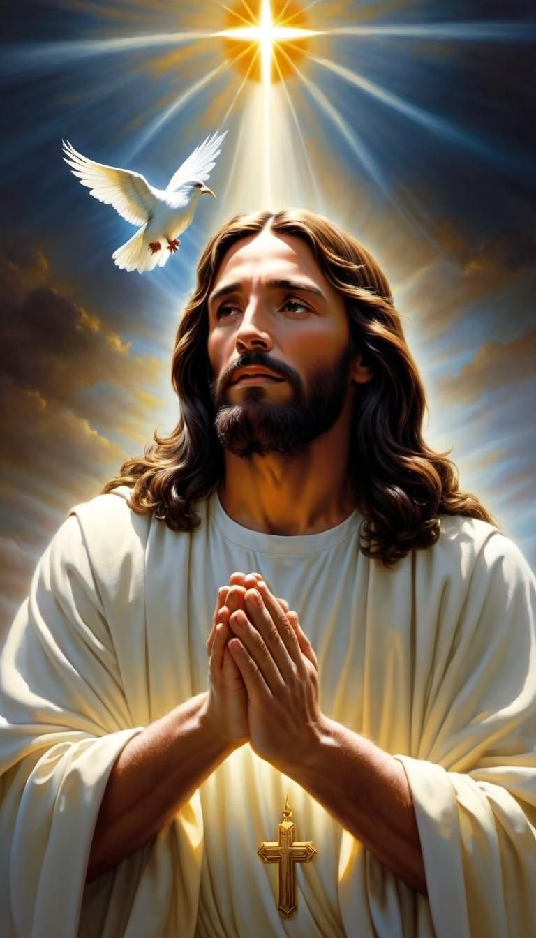 Jesus Praying, Holy Spirit Illumination