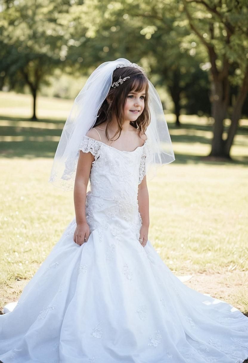 Trying mom's wedding dress