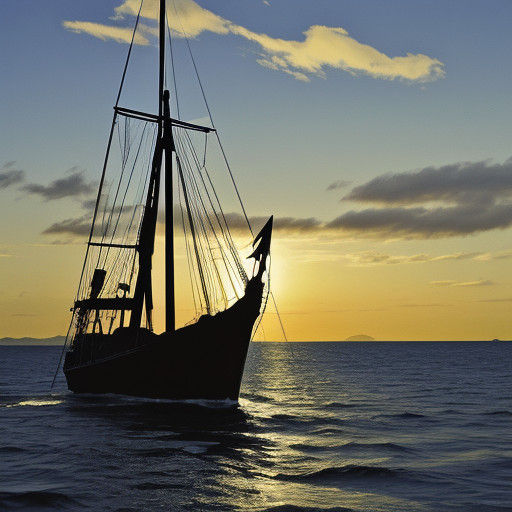 Vintage Sailor Lifting Anchor at Dawn