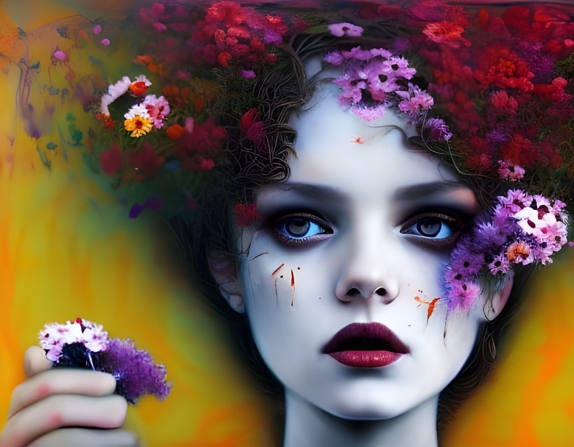 Exploding Dead Flowers: Hyperdetailed Cinematic Photography