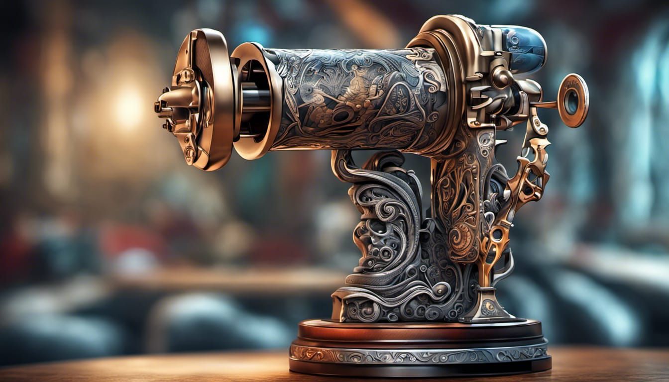 Tattoo Trophy: Intricate Tattoo Machine Art