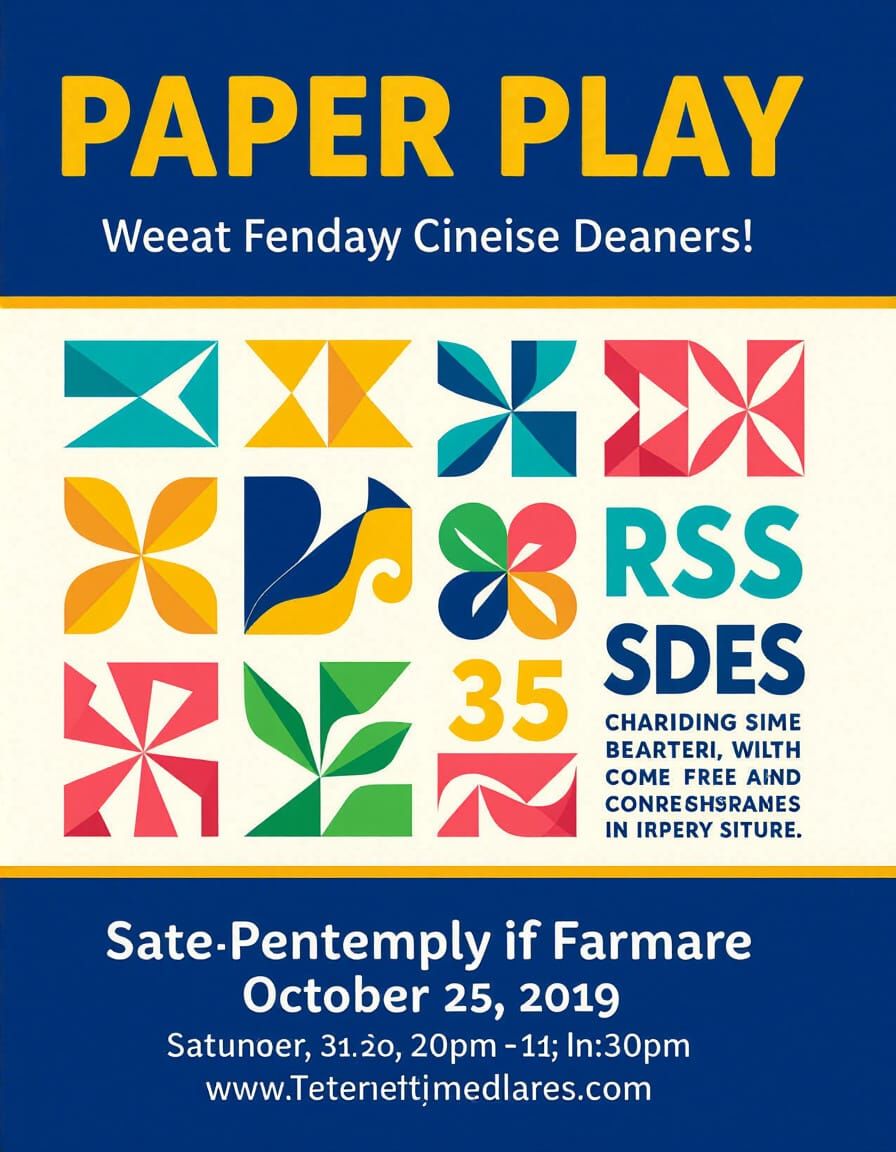 Abstract Paper Shapes in Playful Composition