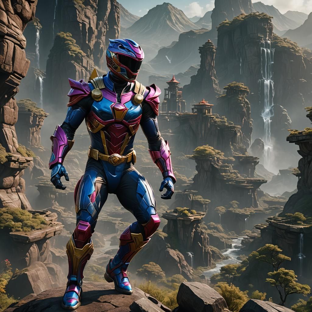 Power Ranger Concept Art in Detailed Matte Painting