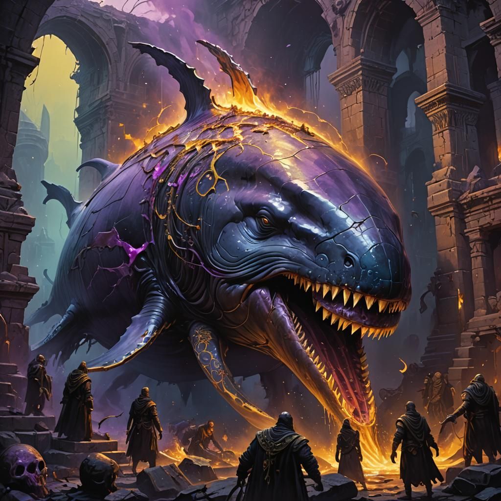 Dark Fantasy Whale Corpse Dissection