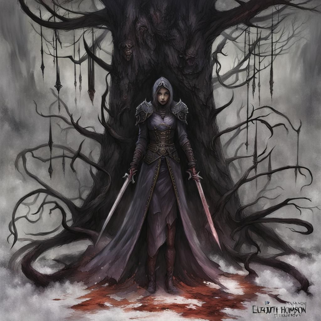 Grimdark Scene in a Historical Painting Style