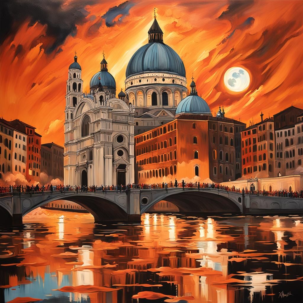 St. Mark's Basilica in Graffiti Art Style