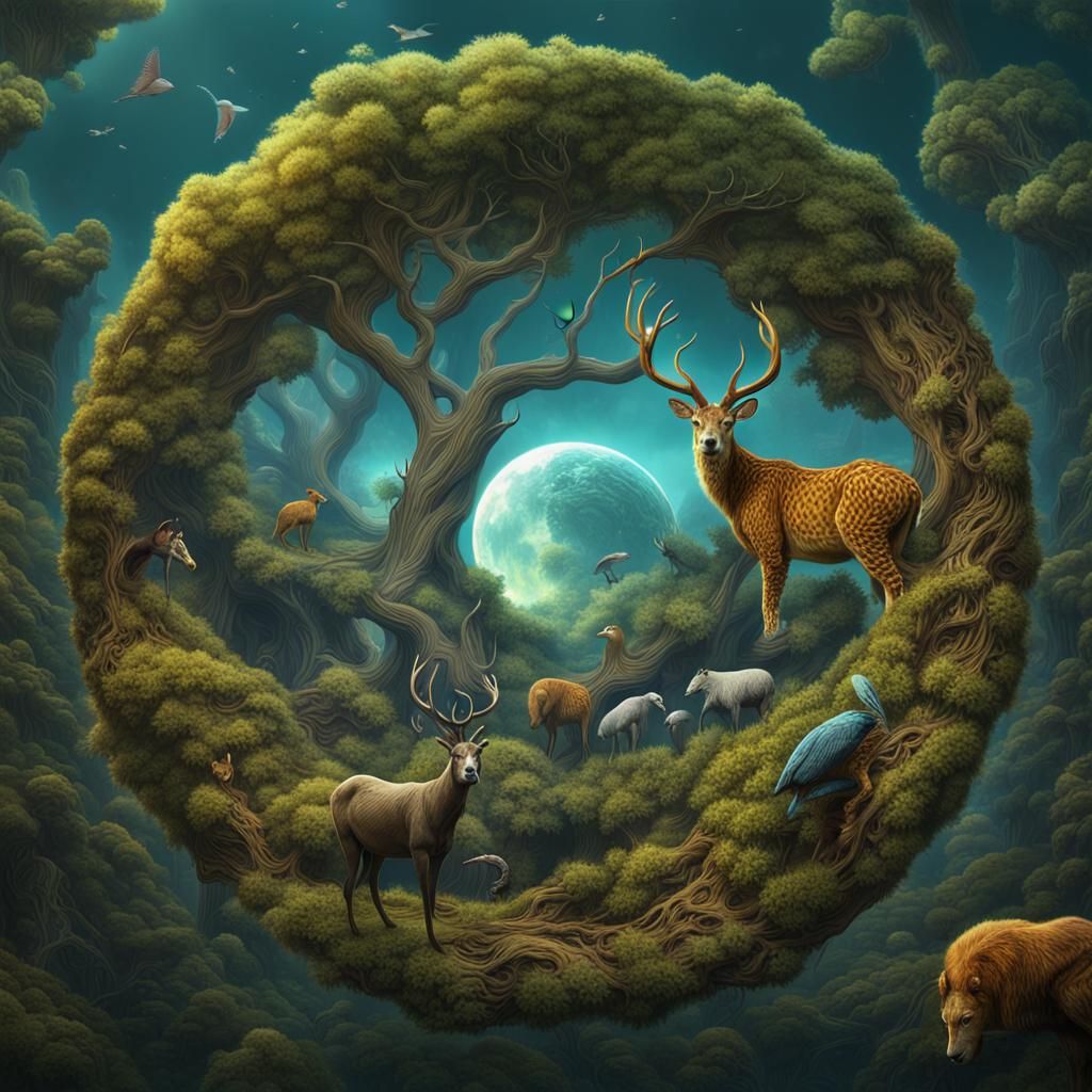 Surreal Origin of Species in Digital 3D