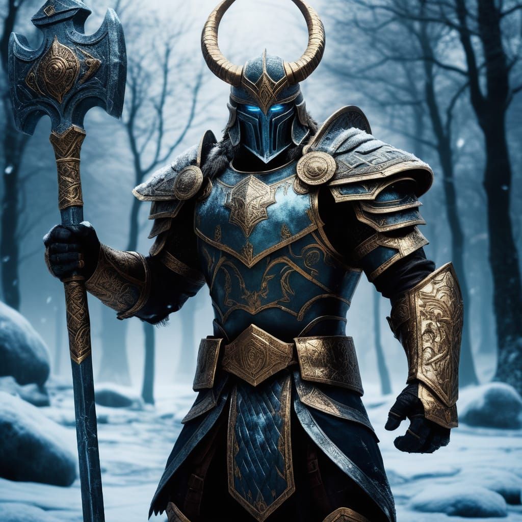 Thrym Wields Mjolnir in Frozen Jotunheim