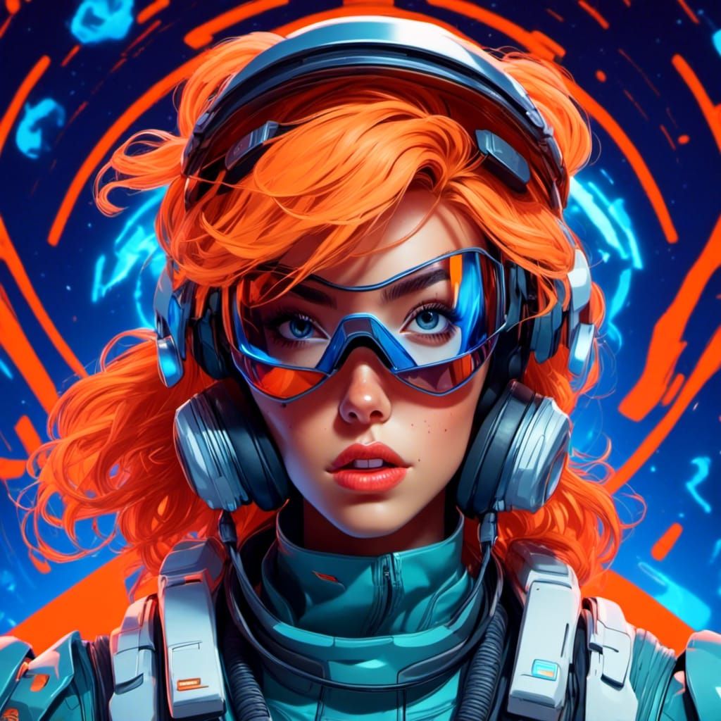 Clumsy Medic with Glowing Gadgets as 3D Art