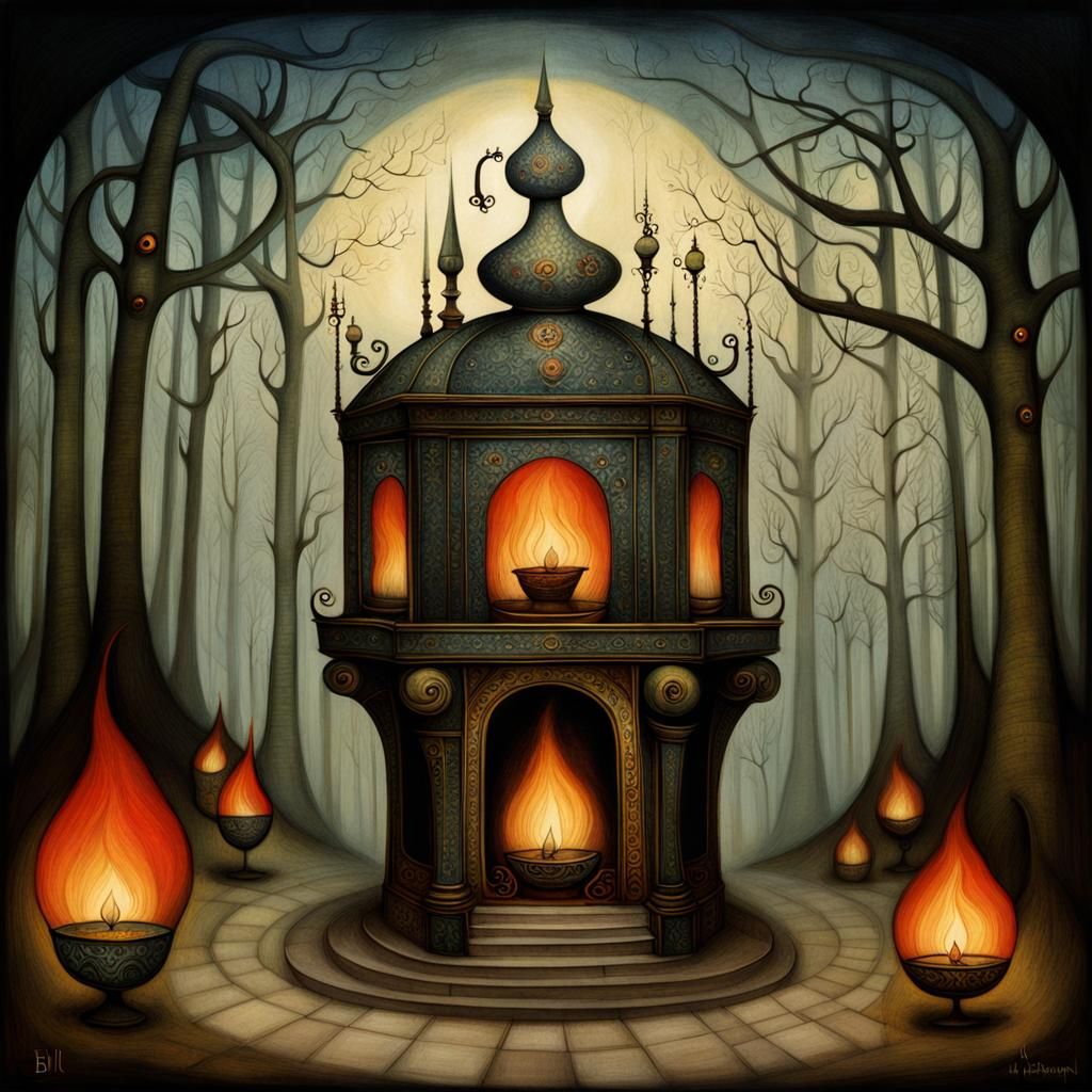Bonfire of Vanities: Surreal Digital Art