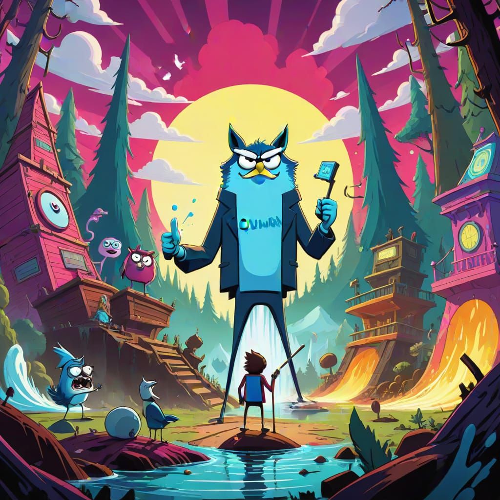 Regular Show Concept Art Splash Screen by James Quintel