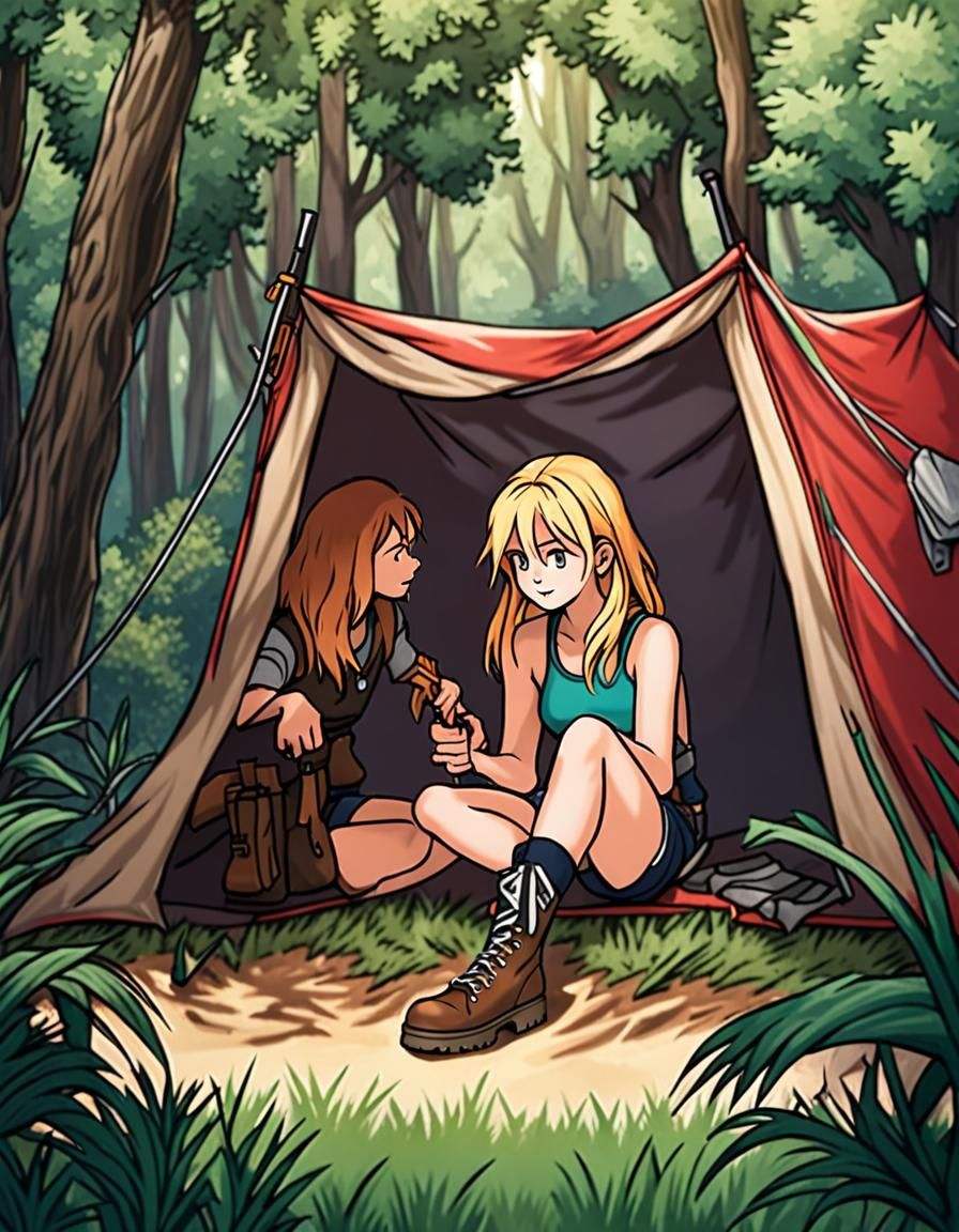 Jungle Explorer Mom Camping With Daughters