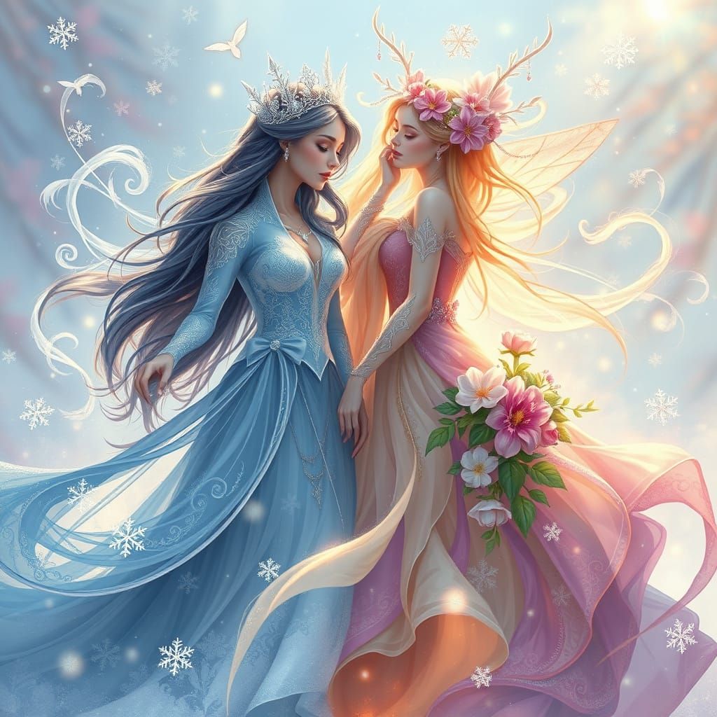 Winter Maiden Embodies the Essence of Seasonal Harmony in Di...