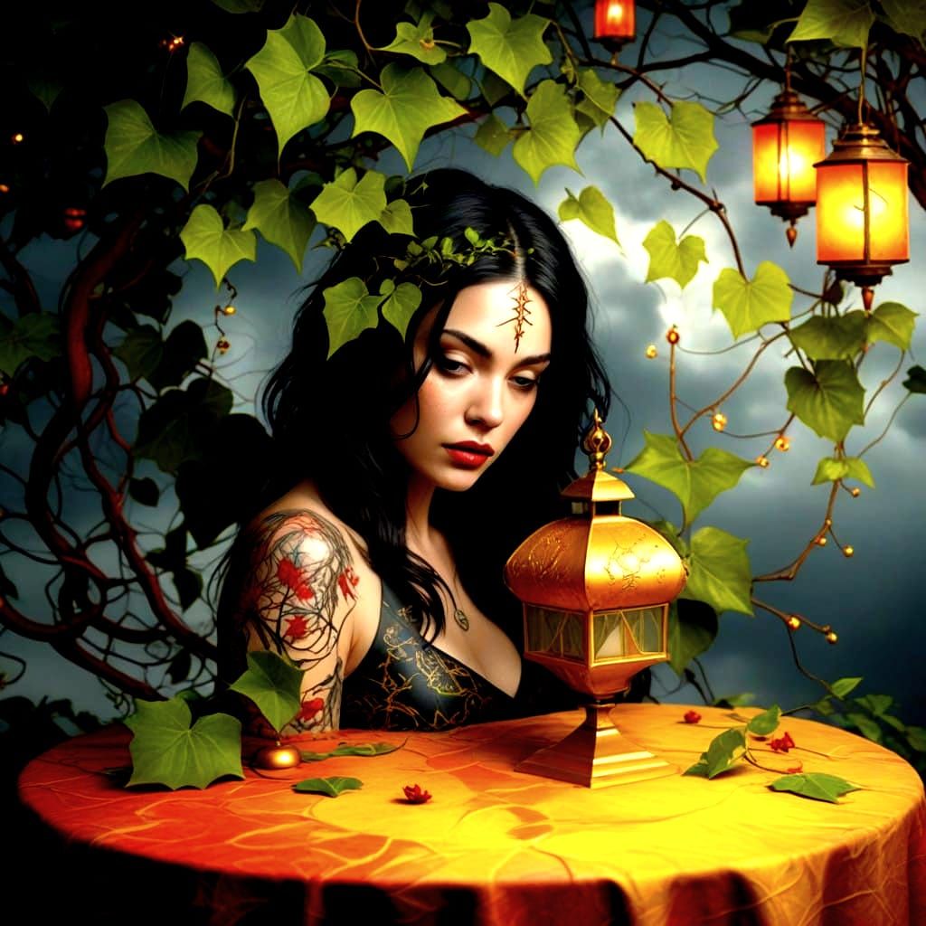 Ethereal Goddess Amidst Enchanted Forest