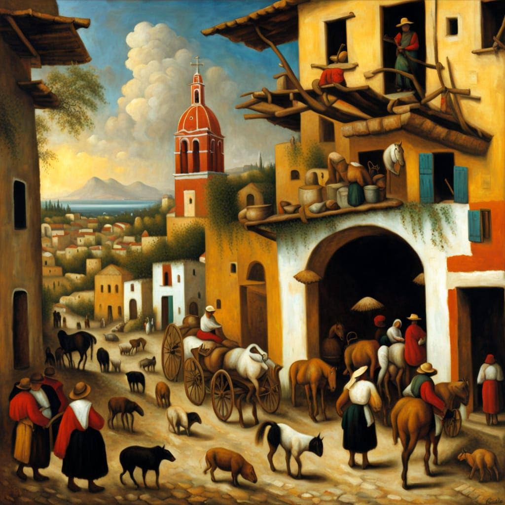 Old Mexican town in classic Dutch style