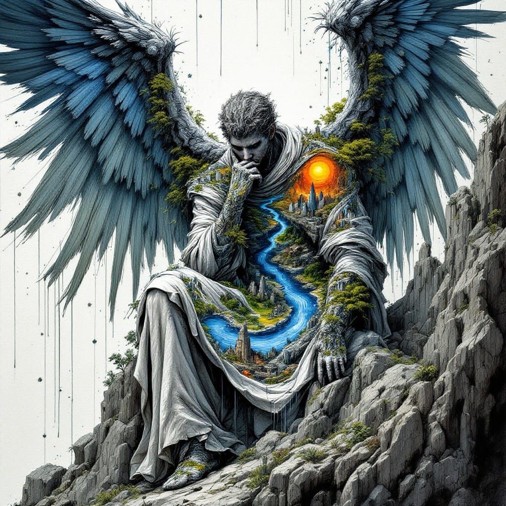 Dramatic alcohol ink,