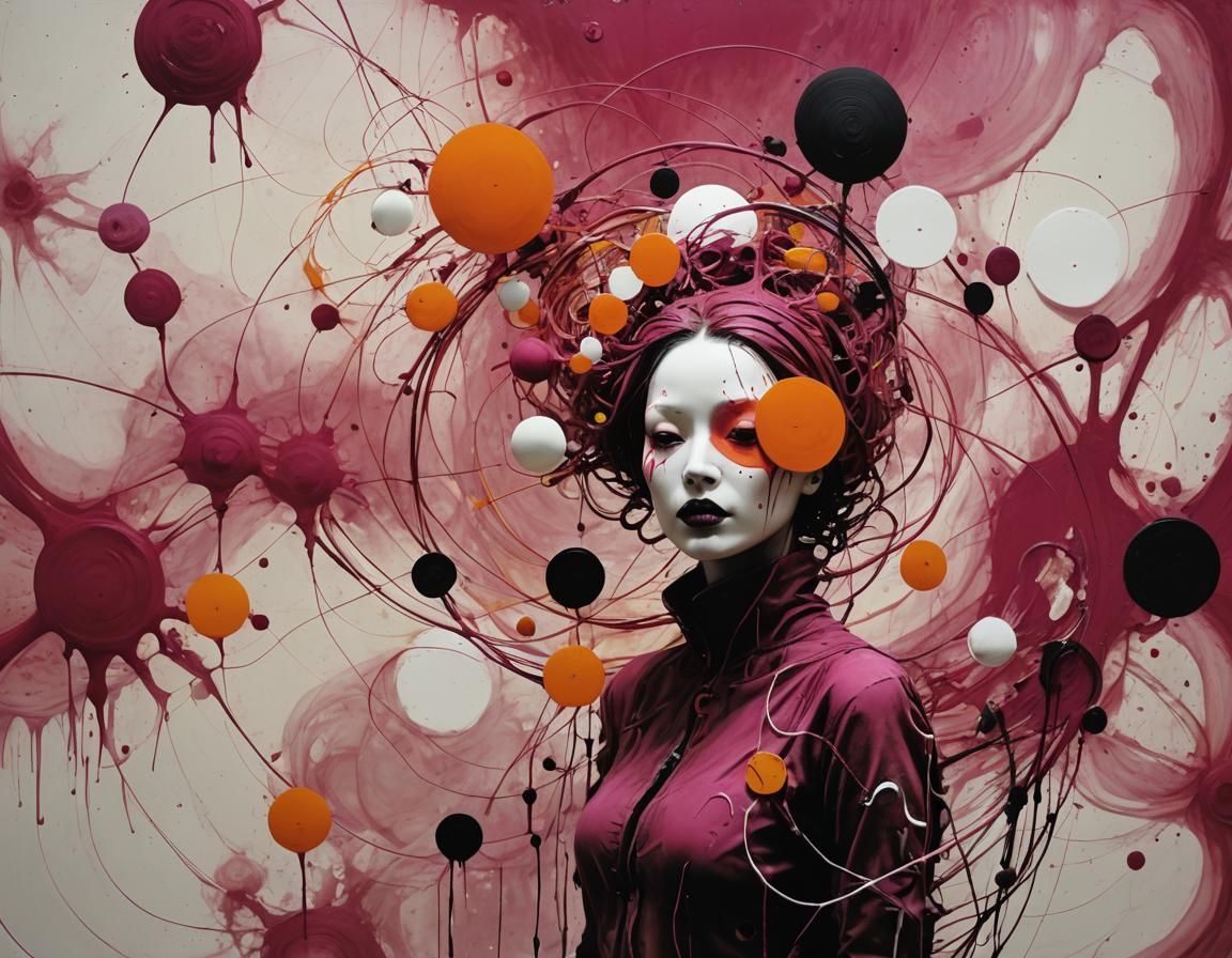 Claymation Textile Art Image of a Woman