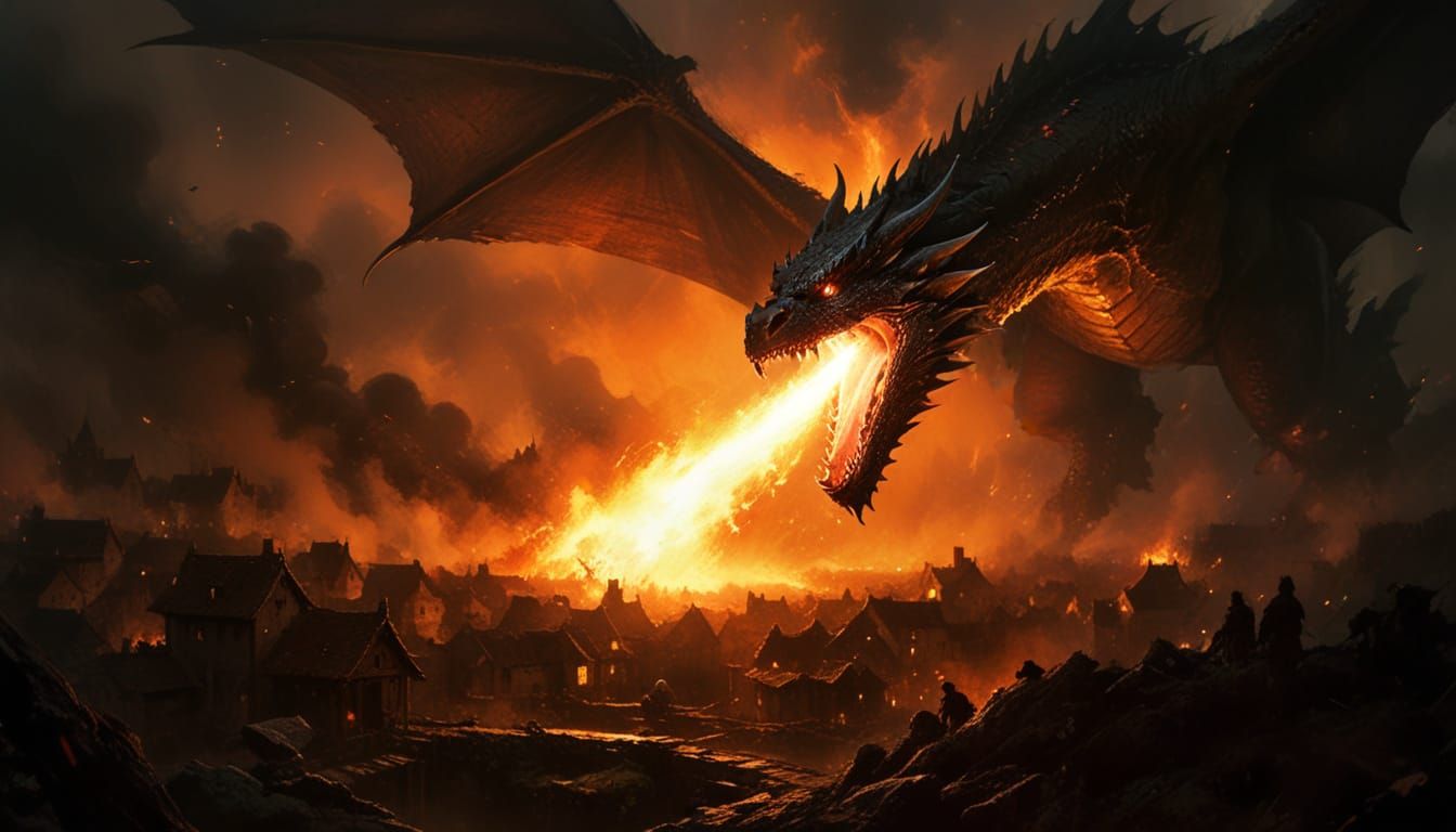 Dragon Unleashes Fury on Medieval Village in Epic Cinematic ...