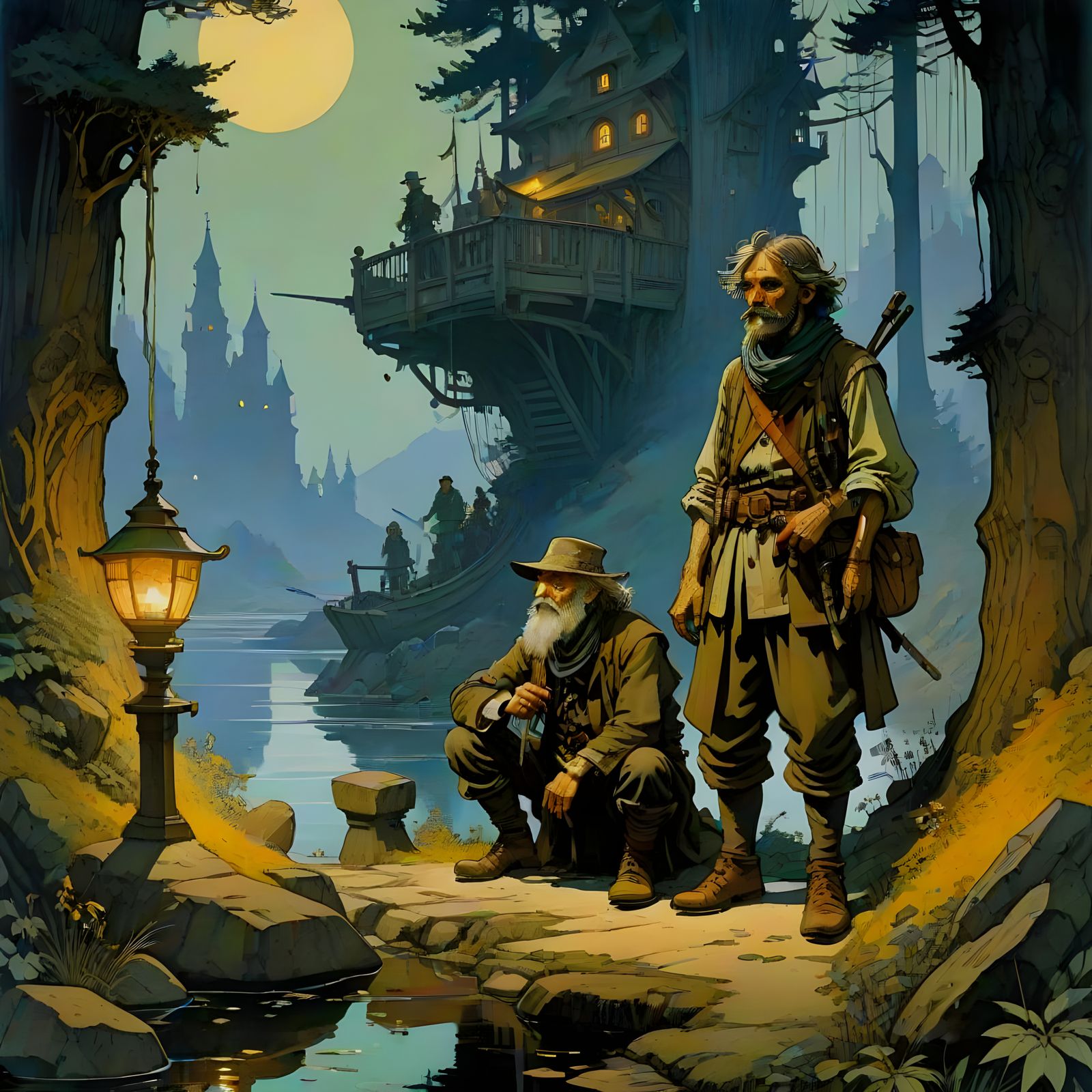 "What's a stub of a lamppost doing out here, Dave?" ••••

"N...