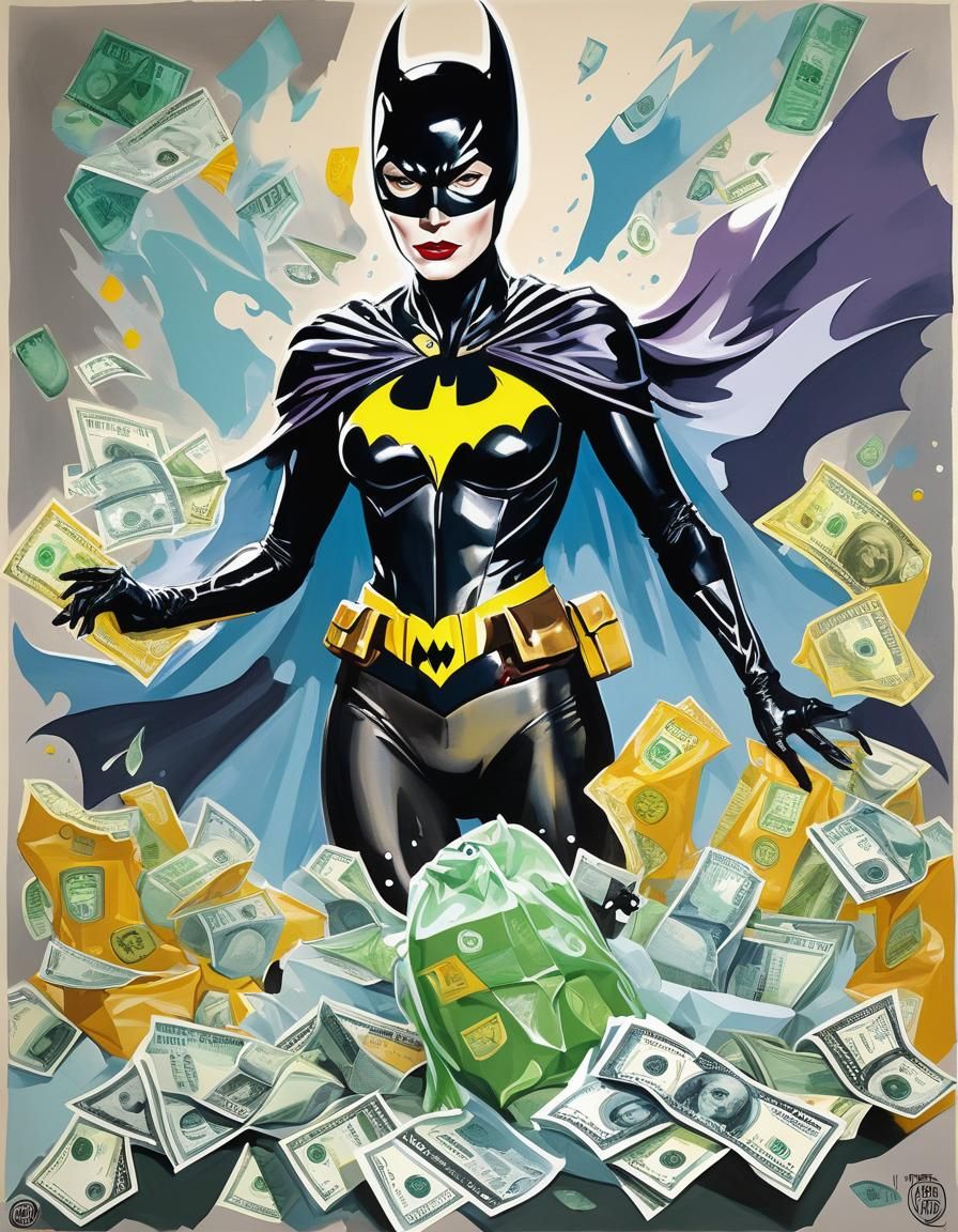 Batgirl at Iceberg Lounge in Gouache Style