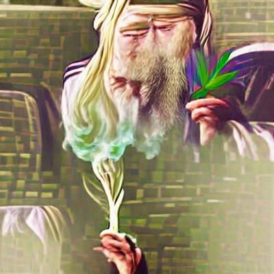 Dumbledore Smoking Weed: Humorous AI Image