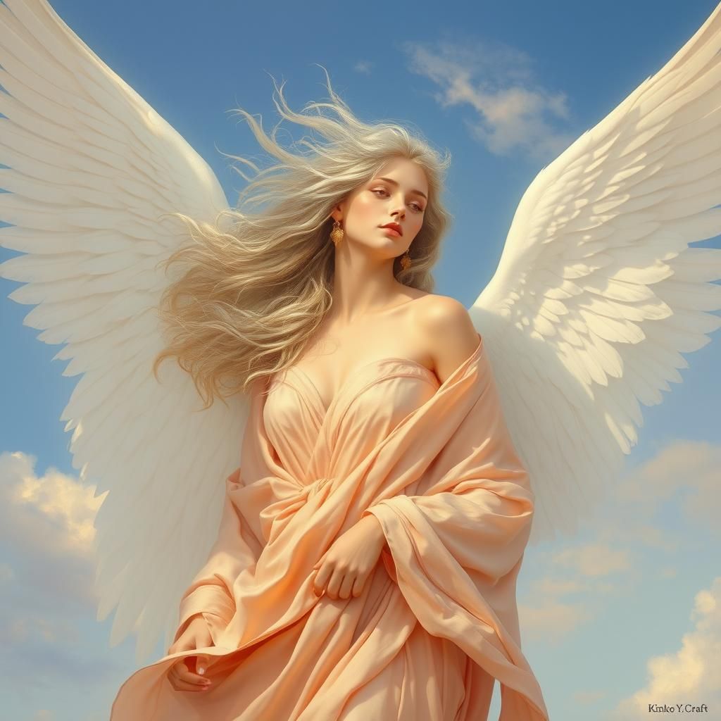 Ethereal Goddess in Soft Romantic Style