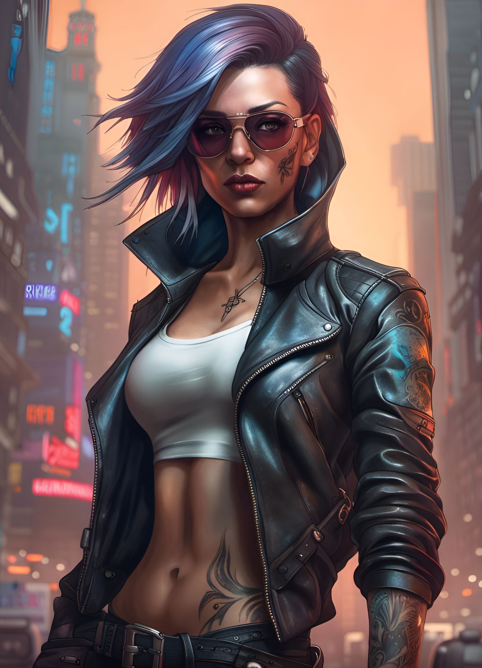 Cyberpunk Assassin Portrait in 8K Resolution