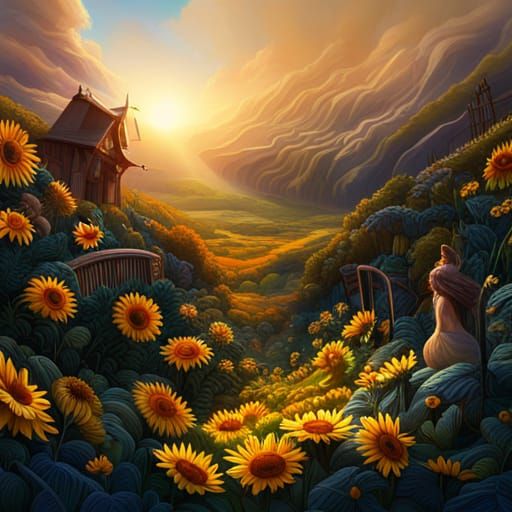 Harmonious Meadow: Woodland Creatures' Symphony in Golden Li...