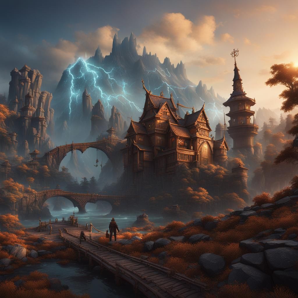 Fantastical Matte Painting in Deep Color