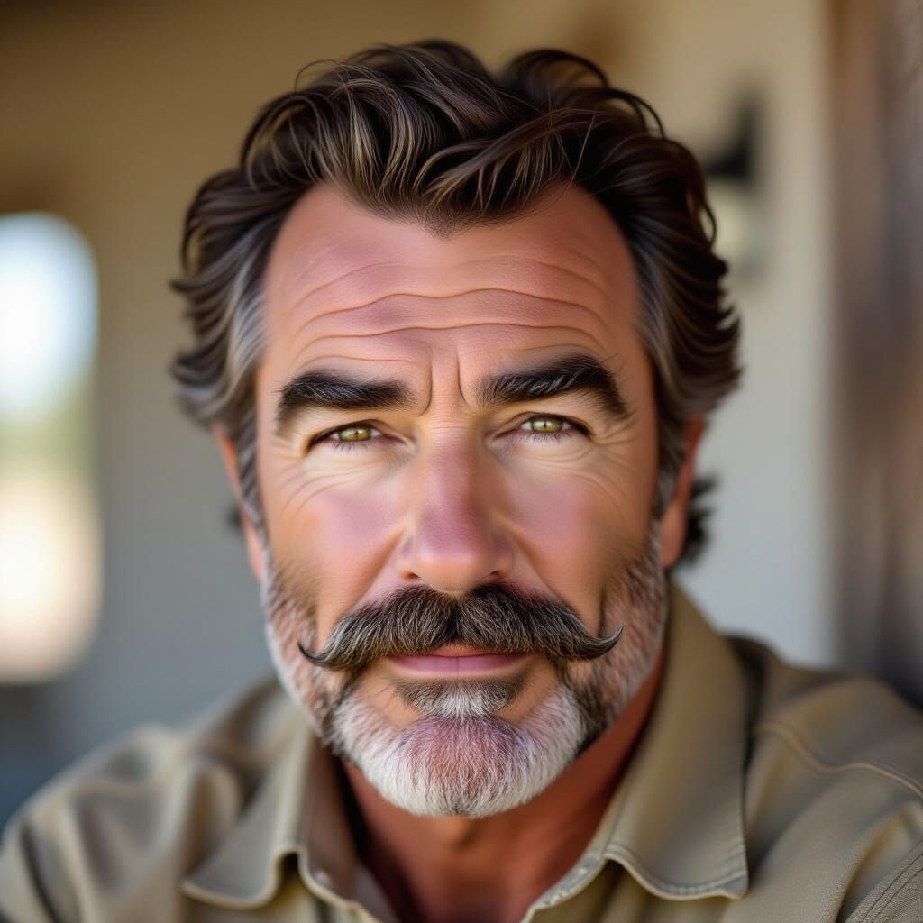 Photorealistic Portrait of Tom Selleck