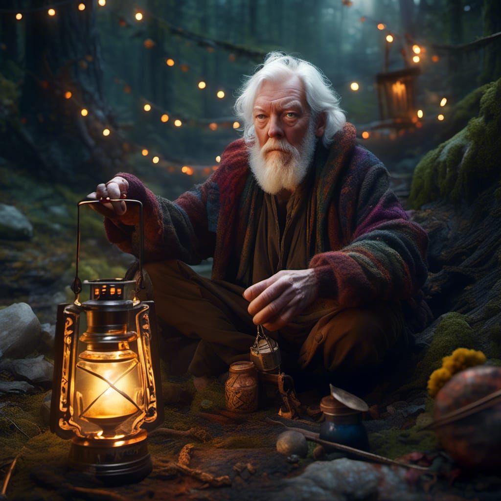 Donald Sutherland as Hermit Tarot Card