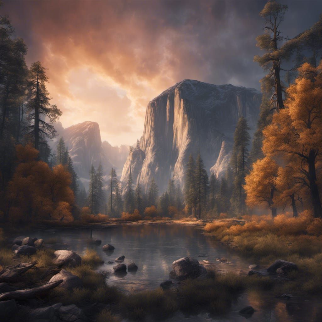 Yosemite National Park: Detailed Matte Painting