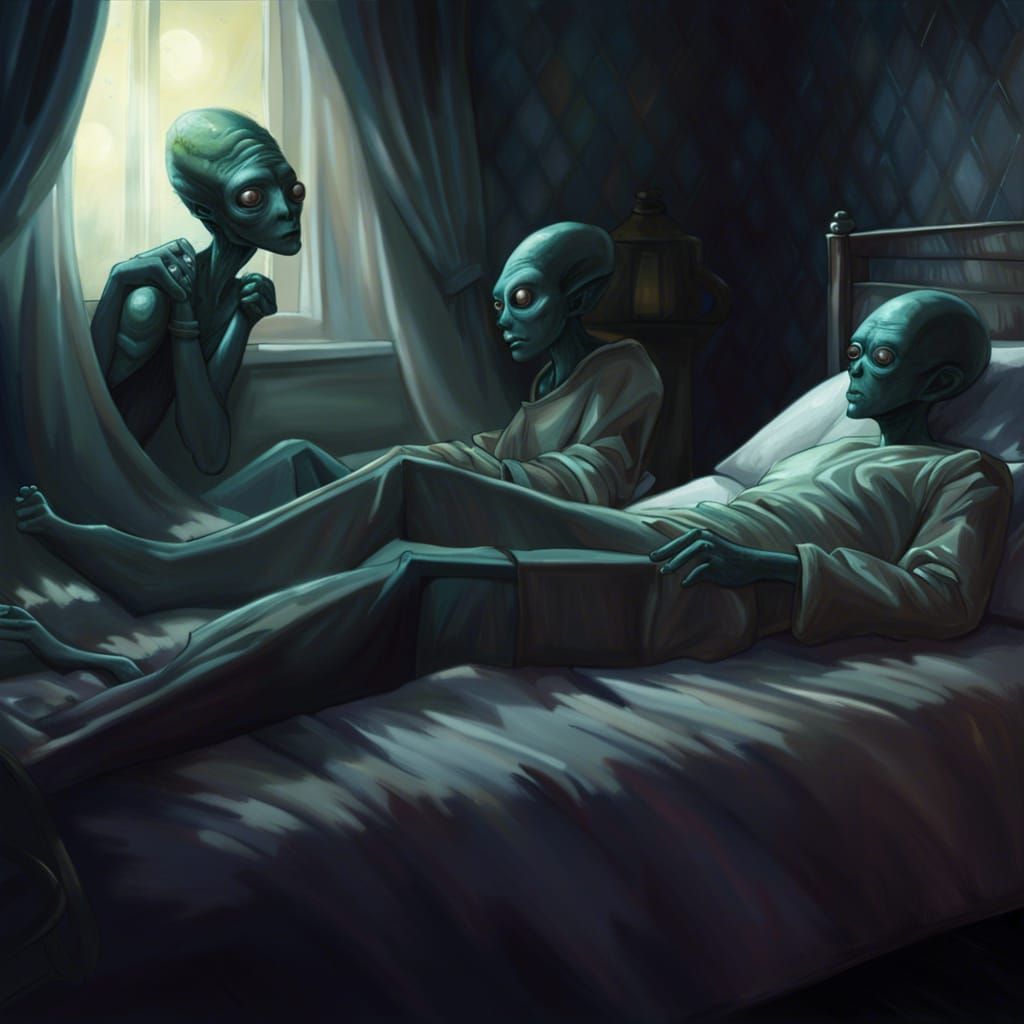 Man's Bedside Alien Encounter