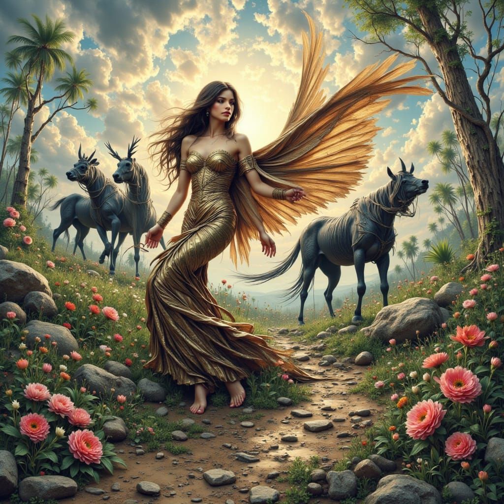 Woman in Hyperrealistic Style