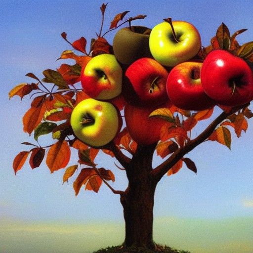Apples Falling from a Tree: A Simple Image