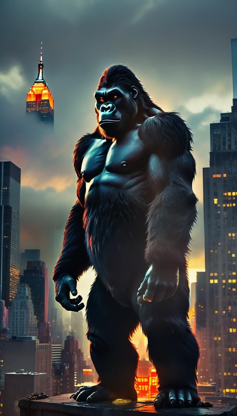 King Kong in New York: Cinematic Film Still