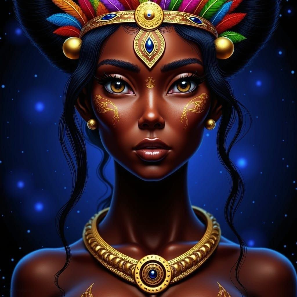 African Portrait in EQ Style