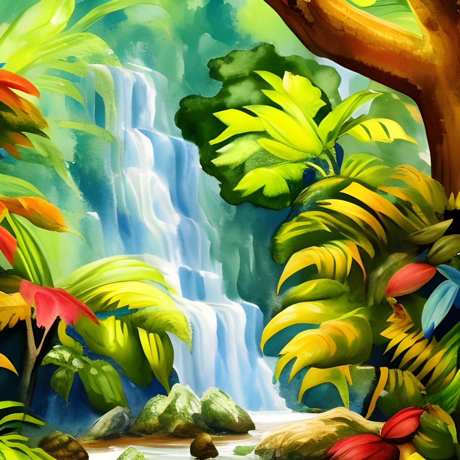 A Jungle Falls