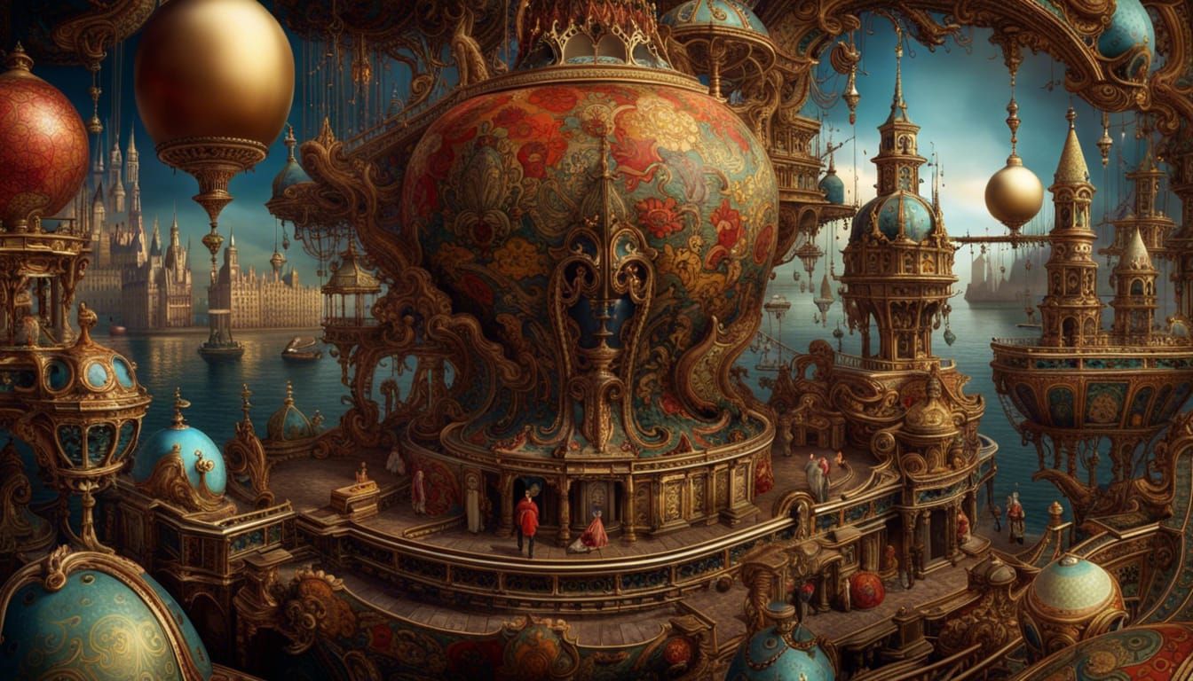 Fantastical Matte Painting in Detailed Style